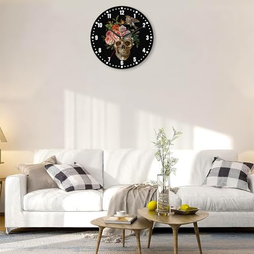 SPUNKER Halloween Wall Clocks, Gothic Skull Wall Clocks - Image 6