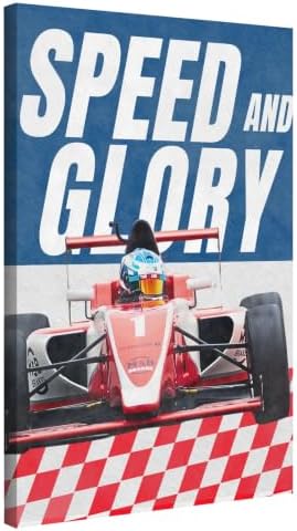 InkFlow Posters Racing Car Canvas Poster by InkFlowPosters