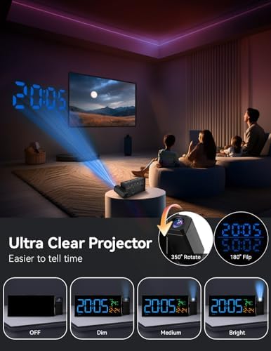 Netzu Projection Clock for Bedroom Ceiling, Digital Clocks - Image 2