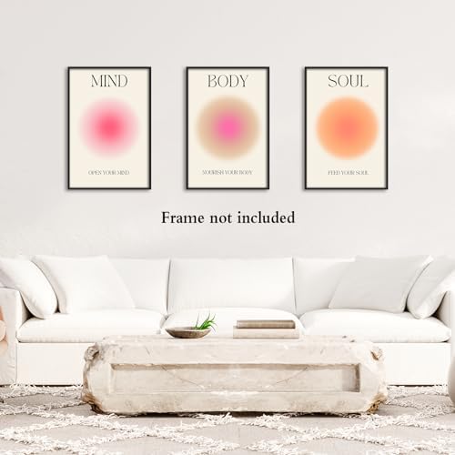 Adyggefy Positive Aura Posters for Room Aesthetic 3 Piece Colorful Aura - Image 6
