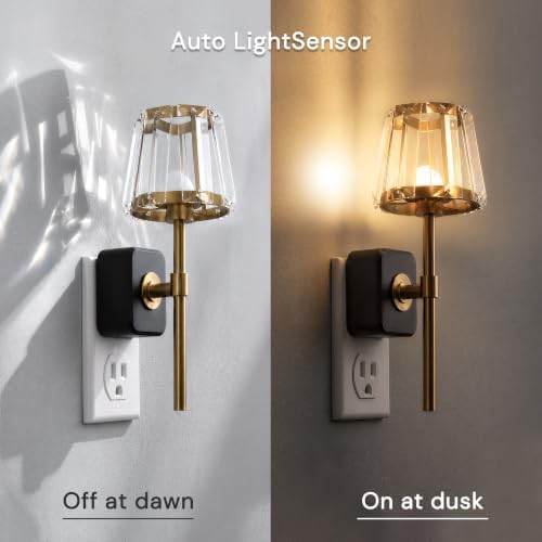 L LOHAS LED Night Lights Plug into Wall, Crystal Acrylic Decor Night Light - Image 2