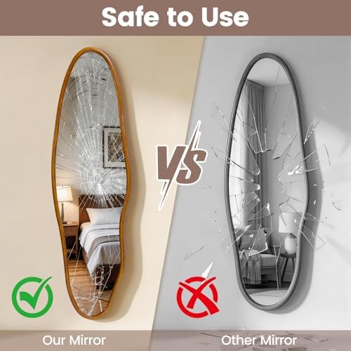 Irregular Full Length Mirror, Modern Aesthetic Full Body Mirror - Image 3