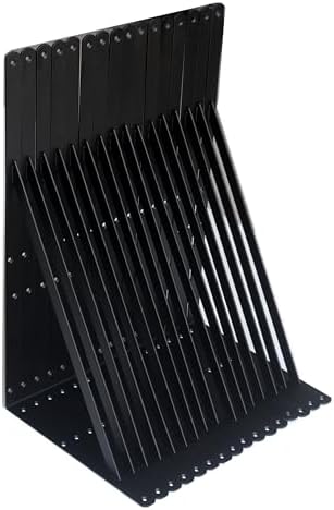 16 Pack L24 x H 12" Black Heavy Duty Shelf Brackets by MHMYDZ