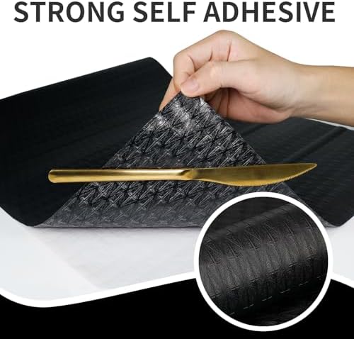3D Peel and Stick Wallpaper, 15.7" X 393" Black Diamond Pattern - Image 4