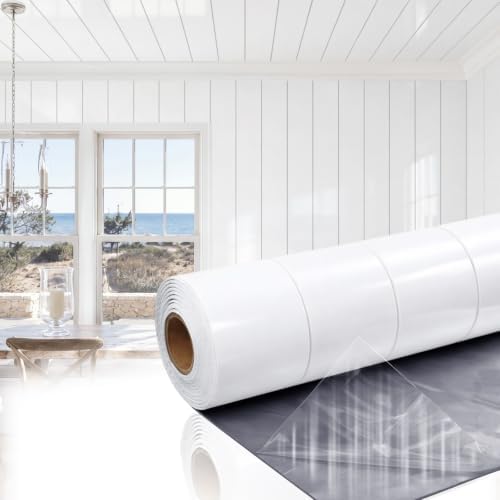 Geelin White Shiplap Peel and Stick Wallpaper by Geelin