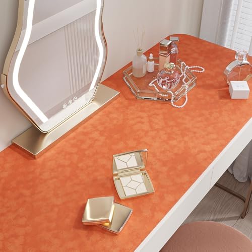 15.7"x472" Orange Self Adhesive Felt Fabric Sheets Soft Velvet Flocking Liner - Image 5