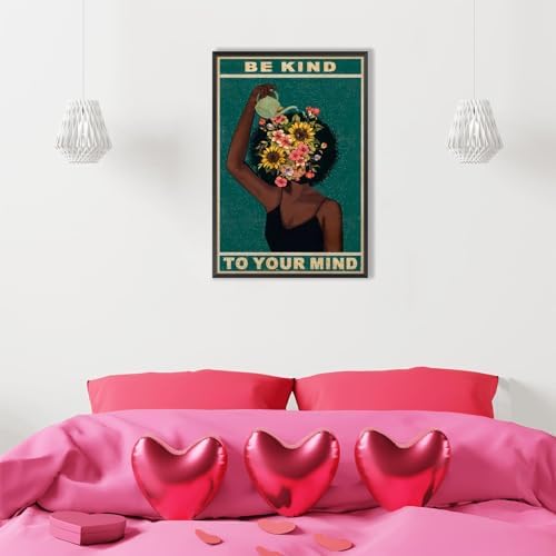 Dcvjiy Retro Be Kind To Your Mind Poster Fashion Black Girl Wall Art Lose Your - Image 4