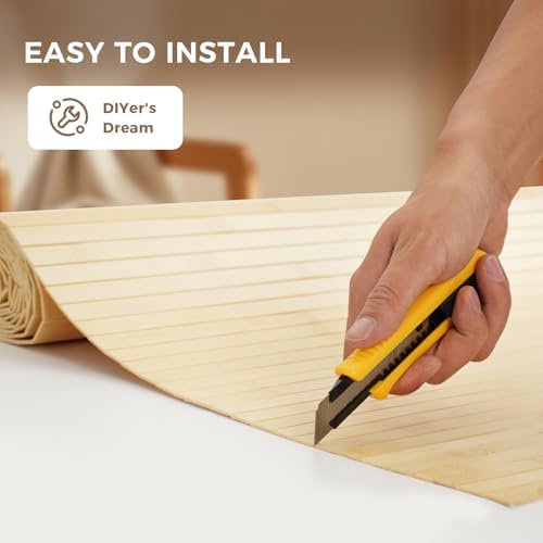OUZUGIE 2 Pack 96x48 Inch Natural Bamboo Wall Panel - Image 6