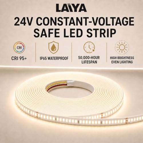 LAIYA 40X24in Oval LED Bathroom Mirror, Frameless Backlit Anti-Fog Dimmable - Image 7