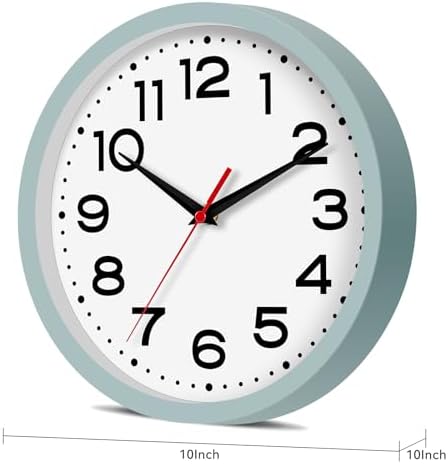 Roymnie 10 Inch Wall Clock, Battery Operated Silent Non Ticking - Image 2