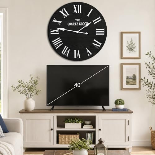 ARTPOWER 35.5” Extra Large Giant Farmhouse Wall Clock - Image 4