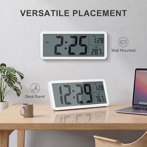 JoFomp 10.5" Large Digital Wall Clock Battery Operated - Image 4