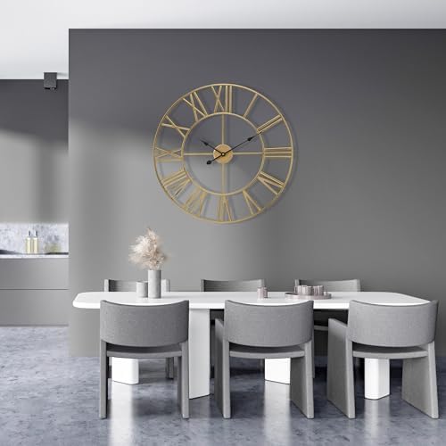 Sorbus Big Wall Clock, Roman Numeral Decor, Battery Operated - Image 2