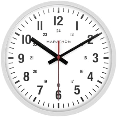MARATHON 10-Inch Silent Sweep Analog Wall Clock by Marathon