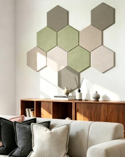 Hexagon Multi-Color Self-Adhesive Acoustic Wall Panels - Image 5