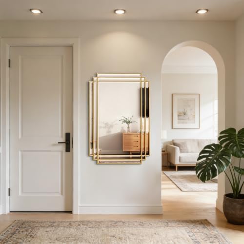 36"x24" Rectangle Beveled Wall Mirror - Image 7