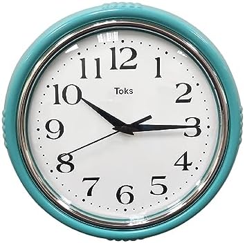 Lily's Home Retro Wall Clock, 9.5 Inch Vintage Design, Silent Non-Ticking - Image 3