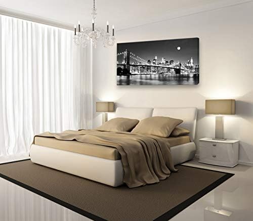 Baisuart-Q30362 Brooklyn Bridge Night View 1 Panels Landscape Artwork Canvas - Image 2