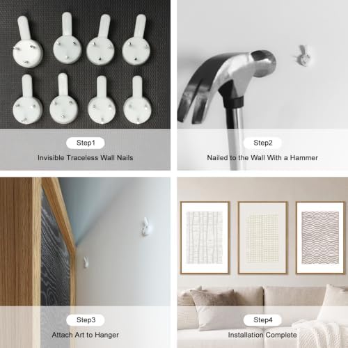 Aryroi Beige White Abstract Neutral Framed Canvas Wall Art Set- 16"x24"x3 - Image 6