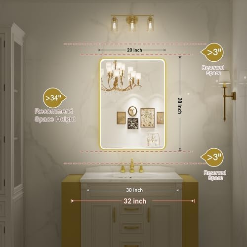 20X28 Inch LED Bathroom Mirror, 3 Color - Image 6