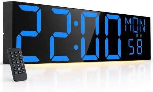 JALL 30" Extra Large Digital Wall Clock, Giant LED Display by JALL