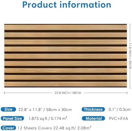COMSTICKC 3D Peel and Stick Shiplap Wood Wall Sticker - Image 5