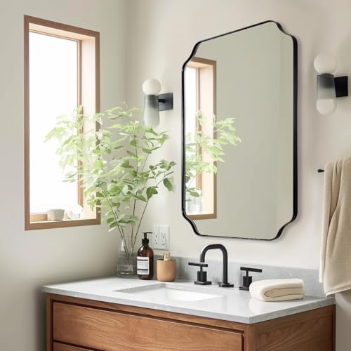ANDY STAR Bathroom Vanity Mirror, 24x36 Inch Matte Black Mirror, Modern - Image 6