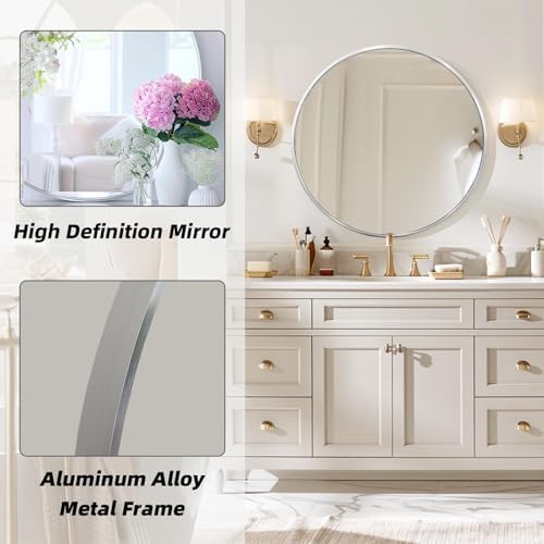 Round Bathroom Mirror, Circle Mirror, 1 Pack - Image 2