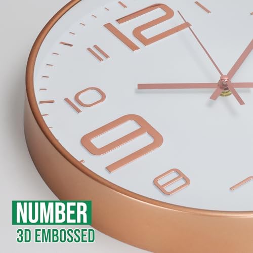 Wall Clock Modern Non-Ticking Battery Operated Silent Wall Clocks Simple Style - Image 4