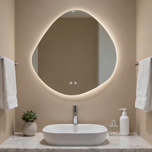 HOMECOOKIN LED Irregular Bathroom Mirror by HOMECOOKIN