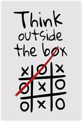 BAOGELI Think Outside The Box Poster Motivational Quotes by Unknown