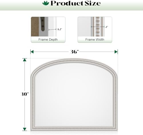 Boho Mirror for Wall, Arch Decorative Wall Mirrors for Bathroom, Living Room - Image 4