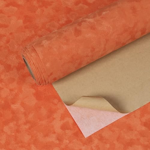 VEELIKE Orange Mottled Velvet Liner Self Adhesive Soft Felt Drawer Liners by VEELIKE