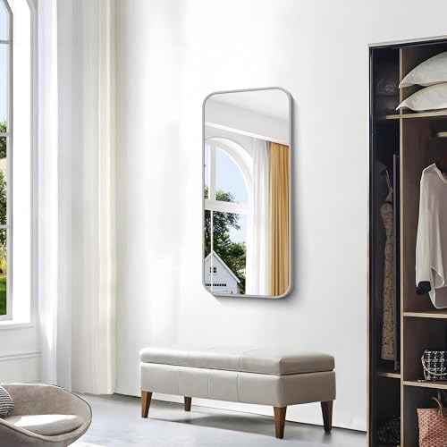 BONEWEI Silver Bathroom Mirror, 20x40 inch Wall Mirror - Image 6
