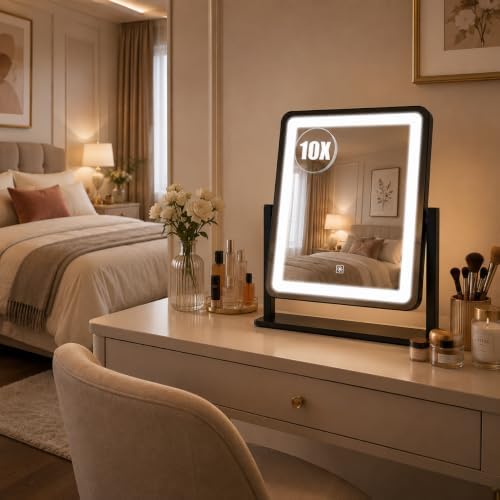 Vanity Mirror with Lights, 12.2" x 15" Large LED Makeup Mirror with Light - Image 7