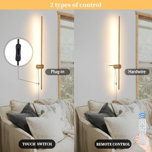 KELUOLY Dimmable Plug in Wall Sconce Set of 2, Adjustable Color Temperature - Image 5