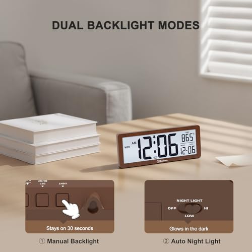 Soobest 8.5 Inch Digital Wall Clock Battery Operated, Compact Display - Image 4