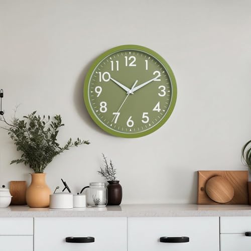 DAXSMY 8 Inch Wall Clock, Battery Operated Silent Non Ticking - Image 2