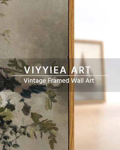VIYYIEA Vintage Floral Large Framed Wall Art, Flowers and Lemons Paingtings - Image 4