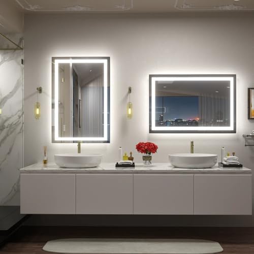 24x36 LED Bathroom Mirror with Backlit and Front Lights - Image 2