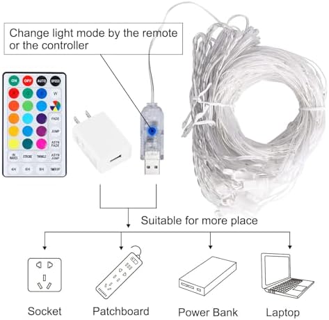 16 Colors Changing Curtain Lights - Image 6