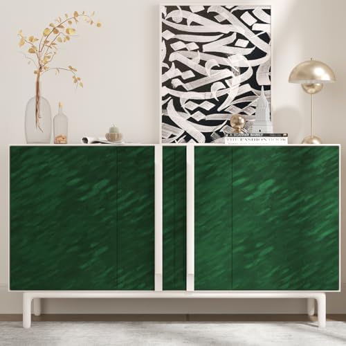 Self Adhesive Dark Green Velvet Drawer Liner - Image 6