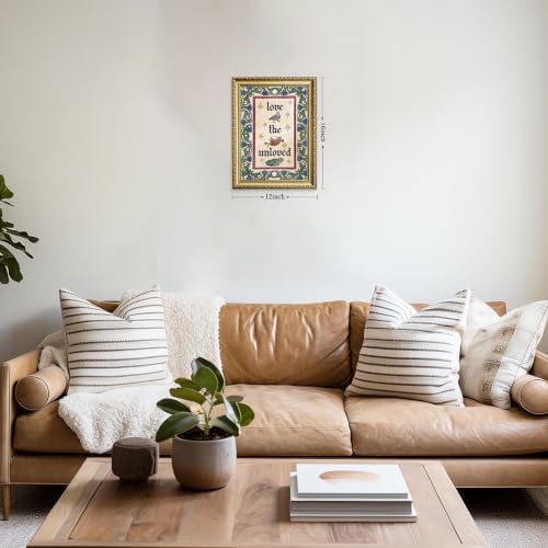 Gold Framed Gothic Love Wall Art, “Love the Unloved” Animal Print - Image 3
