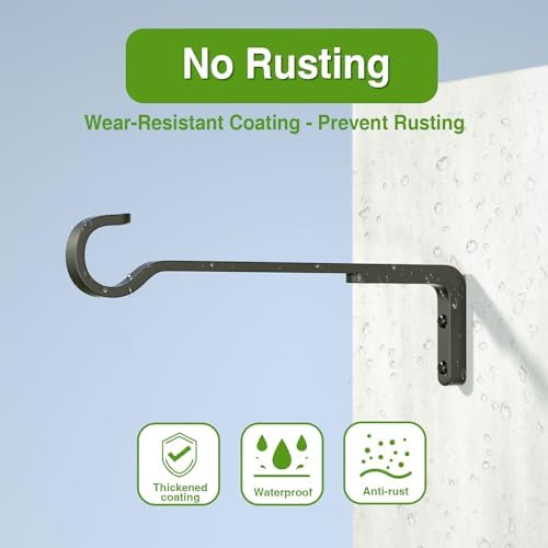 12 Inch Plant Hooks for Wall, Plant Hangers Outdoor/Indoor, Hold 35lb, 2 Pack - Image 5