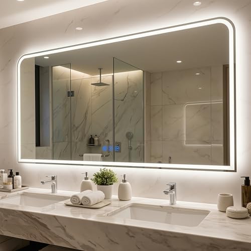 Antok LED Bathroom Mirror 72.1" L x 36" W, LED Mirror by AntokMirror
