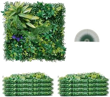 VEVOR Artificial Grass Wall Panels, 3D Combination Greenery Boxwood Panel by VEVOR