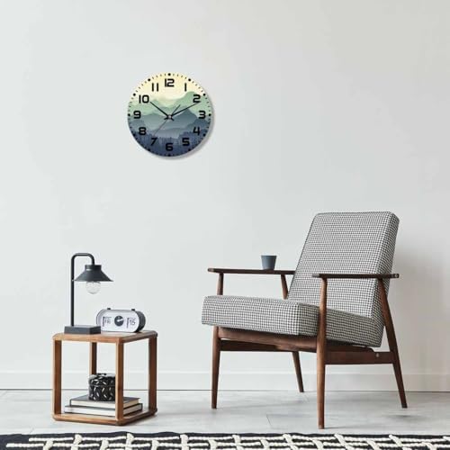 Mountain Wall Clock Battery Operated Natureforestmountainscenery Wall Clock - Image 6