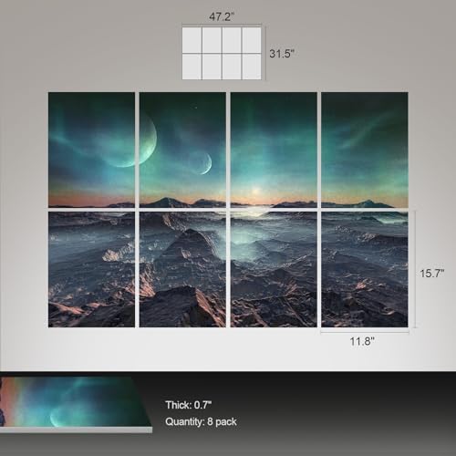 UMIACOUSTICS 8 Pcs 0.7Inch Thick Art Acoustic Panels, Total 47.2” x 31.5” - Image 3