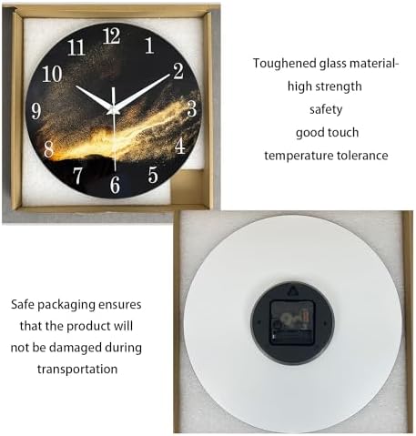 Black and Glod Wall Clock Battery Operated 16 Inch - Image 6