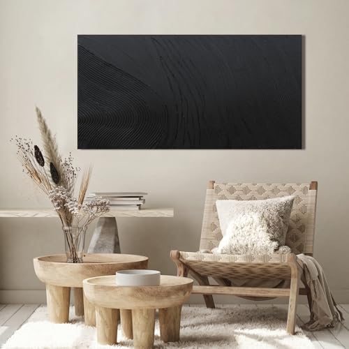 Black Wall Art Decor Canvas Art Wall Decor Black Silence Wall Art Painting - Image 2